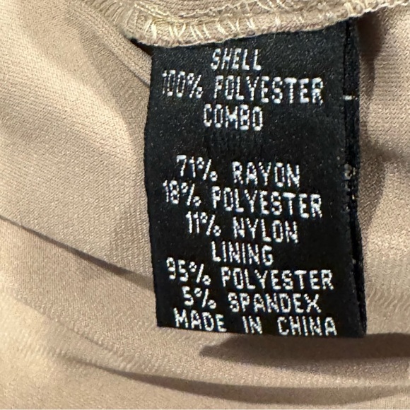 Adrianna Papell Cream Ruched Tiered Midi Dress - Picture 5 of 5